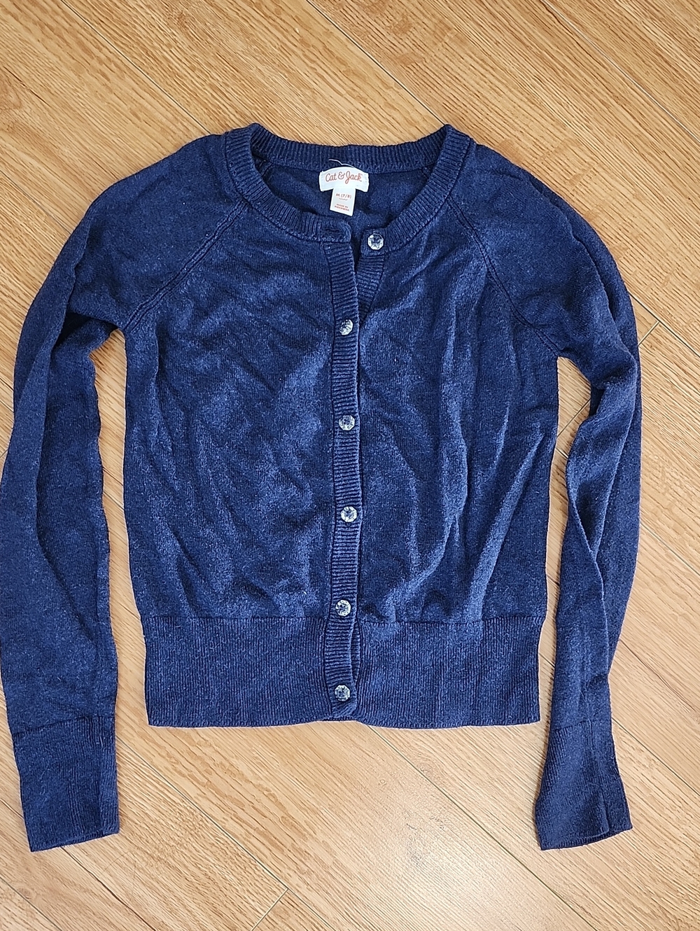 Cat & Jack Navy Blue Button-Front Women's Cardigan